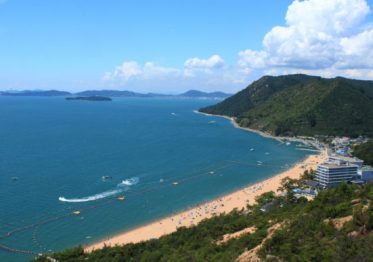 宮田山から撮影した渋川海岸