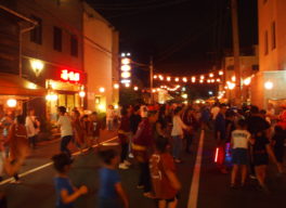 大勢の人で踊るかっからか