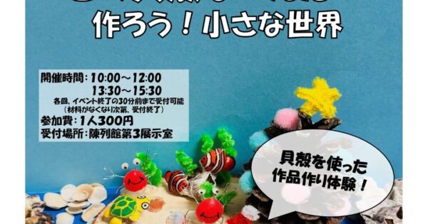 渋川マリン水族館「この貝殻な～んだ？作ろう！小さな世界」 | 瀬戸内